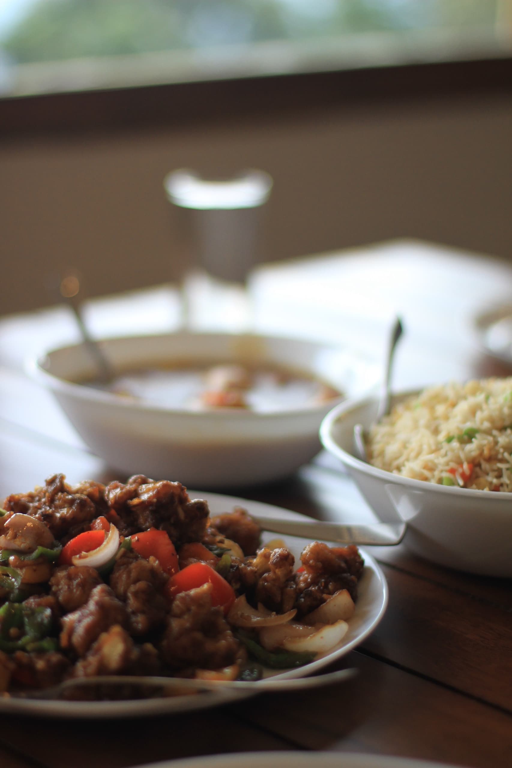 A laid table at the Eatopia kitchen